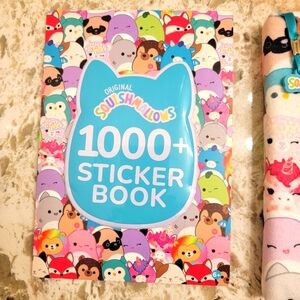 Squishmallow 1000 Sticker Book with Notebook